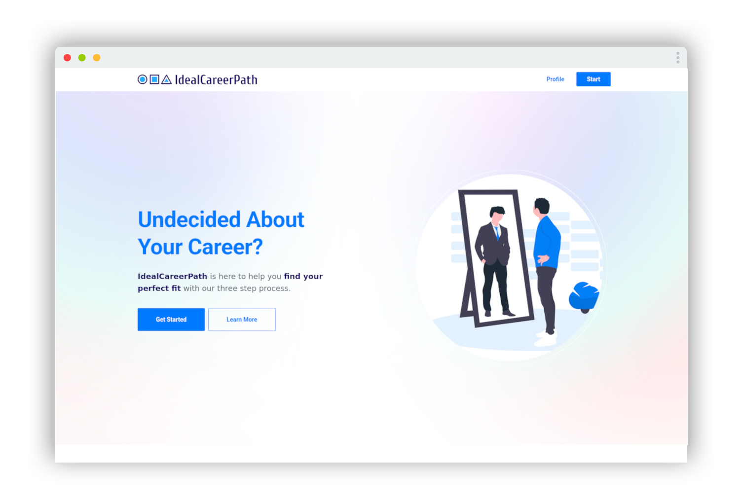 A personal project helping folks identify their career.